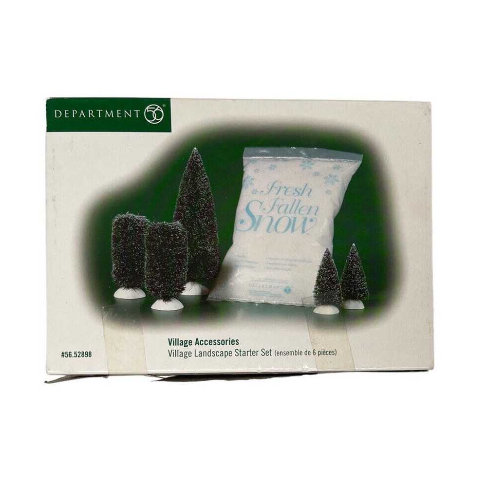 Vtg Department 56 Christmas Village Accessories Landscape Starter Set 56.52898